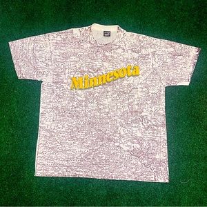 Vintage "Minnesota" 90's single stitch AOP T-Shirt